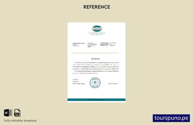 listo para imprimir plantilla de referencia del Banco Nacional de Grecia de Grec